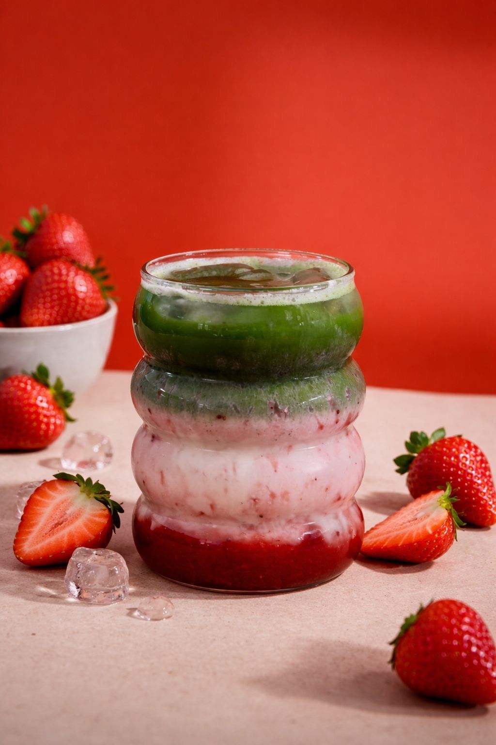 Iced Strawberry Matcha bei Salü